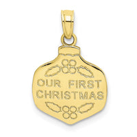 10K OUR FIRST CHRISTMAS Ornament Pendant