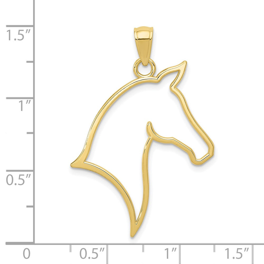 10k Horse Head Pendant