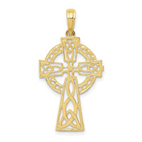 10K Polished Celtic Cross Pendant