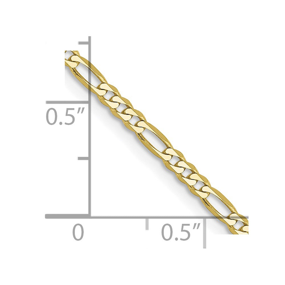 10k 2.2mm Flat Figaro Chain