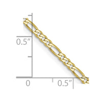 10k 2.2mm Flat Figaro Chain