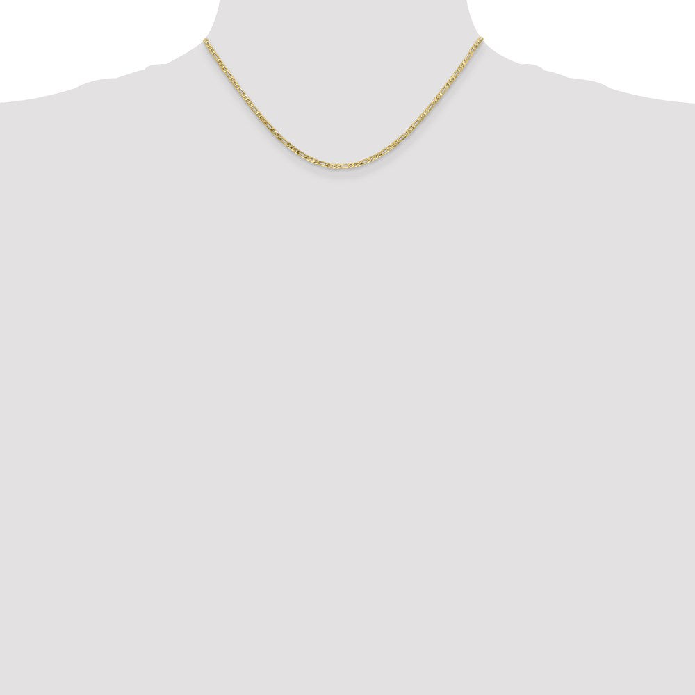 10k 2.2mm Flat Figaro Chain