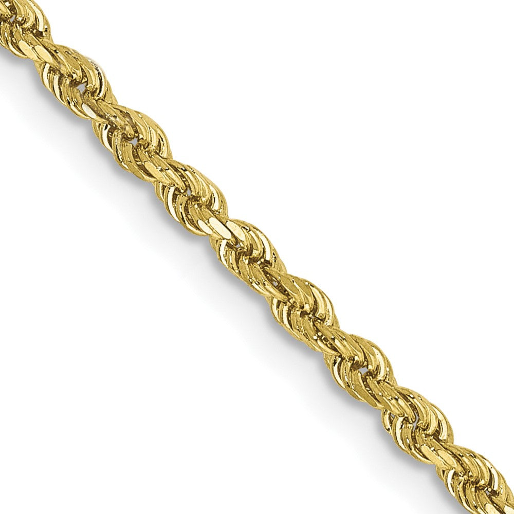 10k Yellow Gold 10k 2mm Diamond-cut Rope Chain
