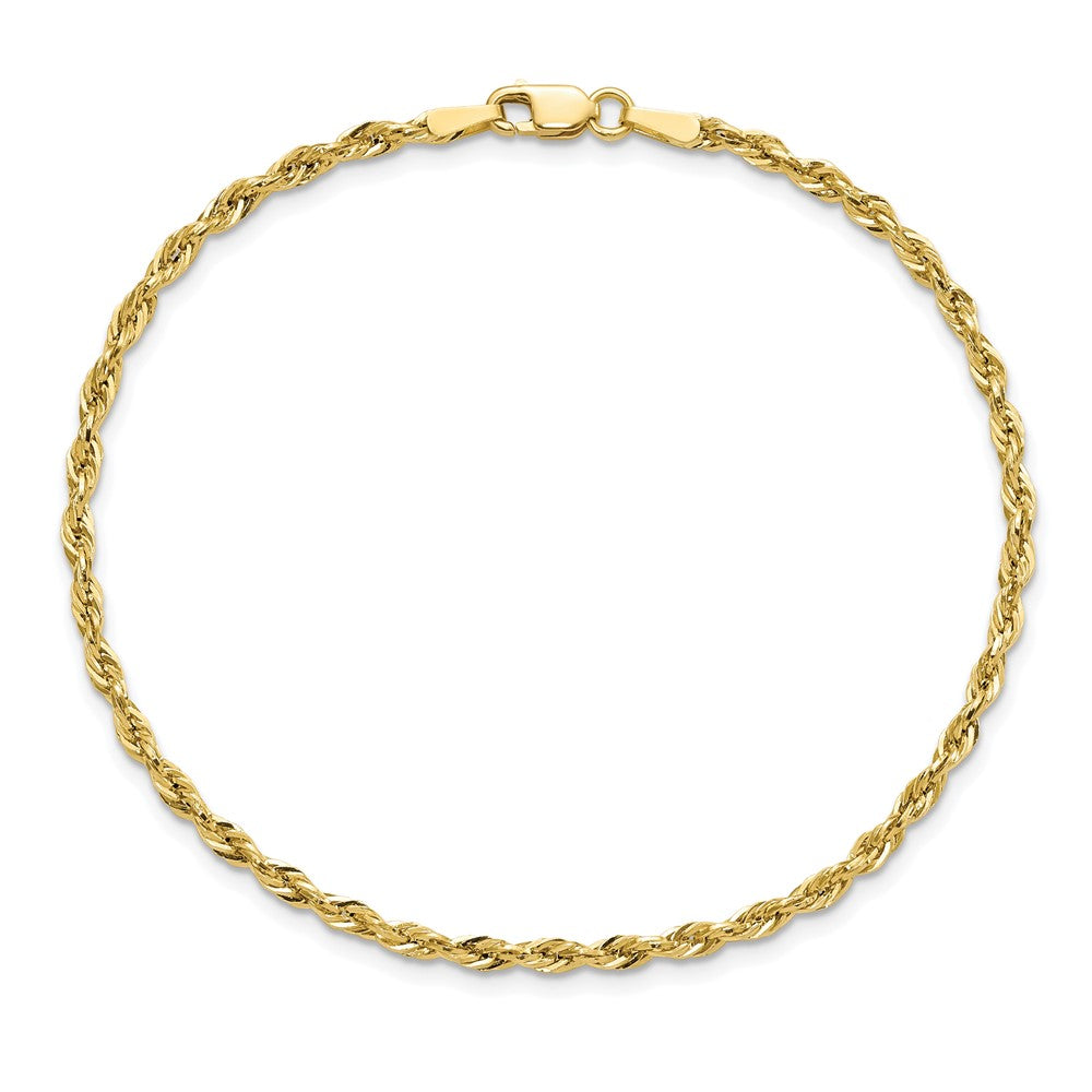 10k 2.25mm Diamond-cut Rope Chain