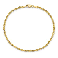 10k 2.25mm Diamond-cut Rope Chain