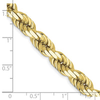 10k 8mm Diamond-cut Rope Chain
