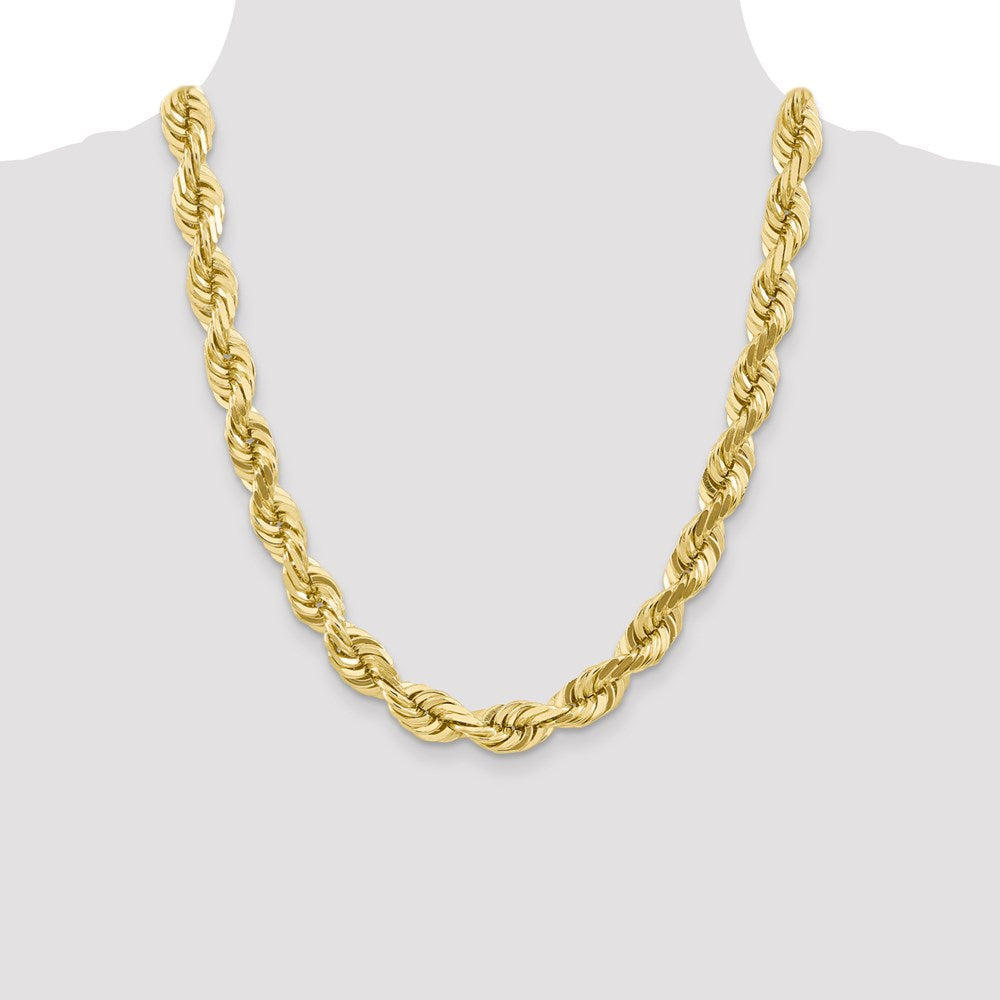 10k Rope 10k 10mm Diamond-cut Rope Chain – TreasureFineJeweler
