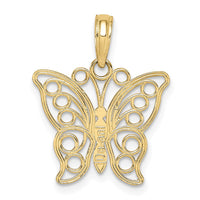 10k Butterfly Charm