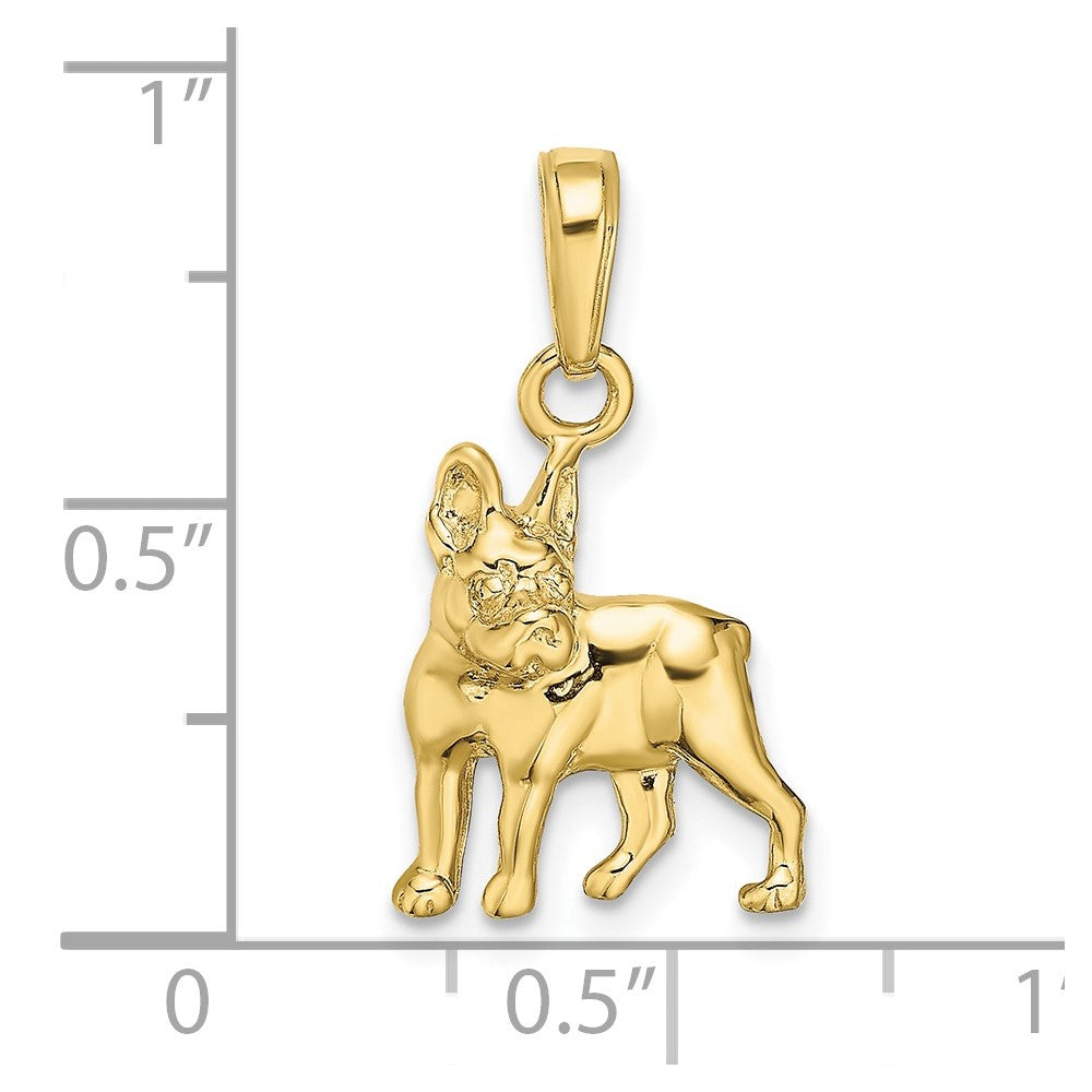 10K Boston Terrier Dog Pendant