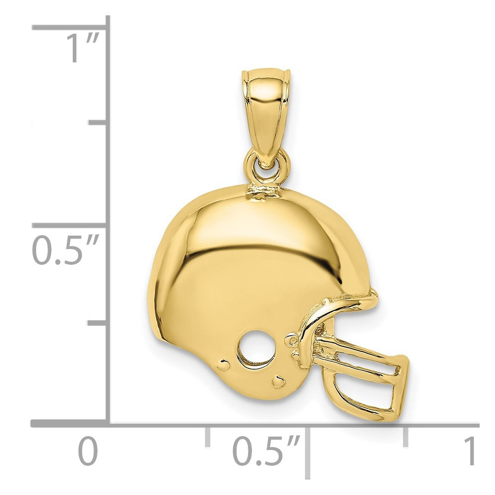 10K Football Helmet Pendant