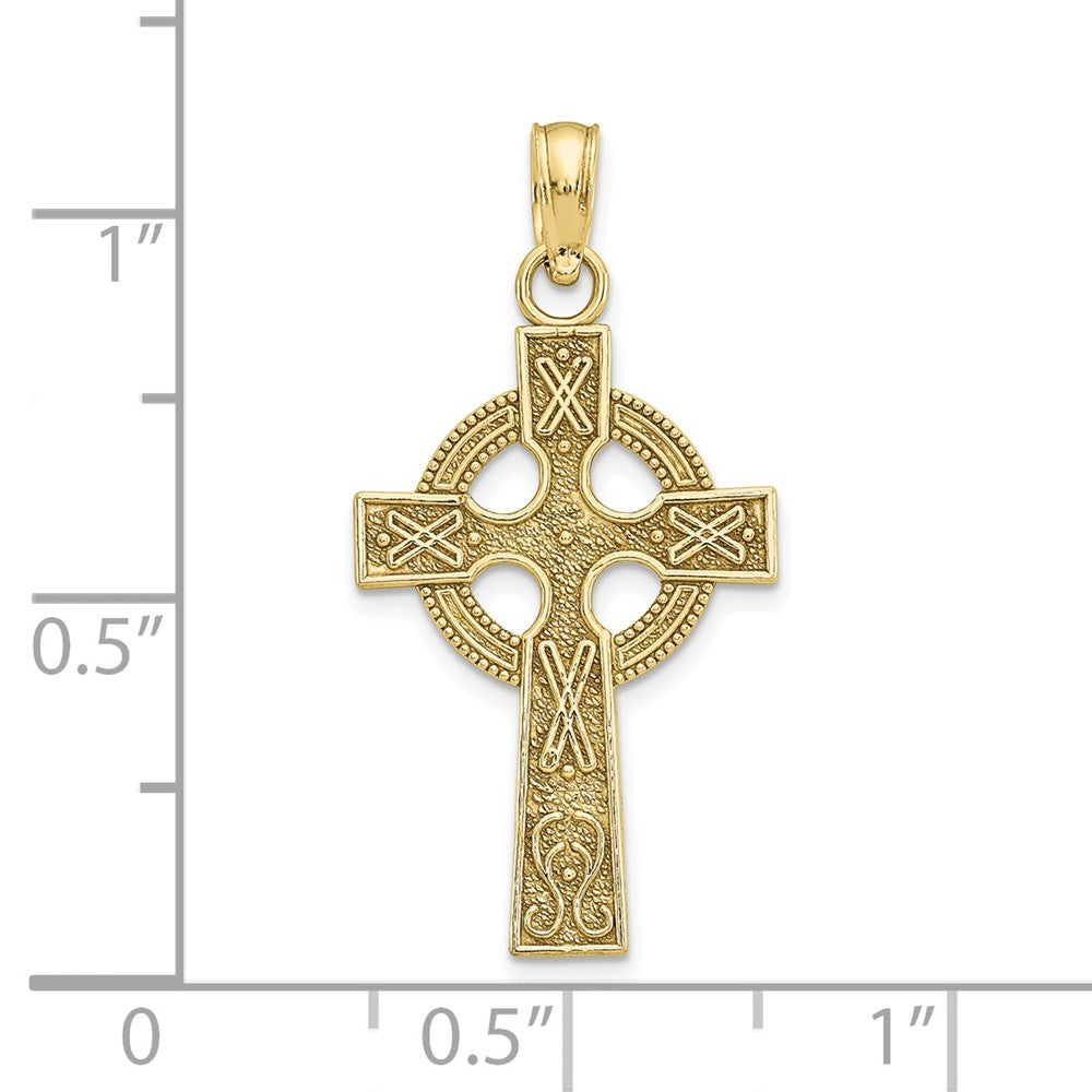 10k Celtic Cross w/Eternity Circle Pendant