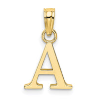 10K Polished A Block Initial Charm
