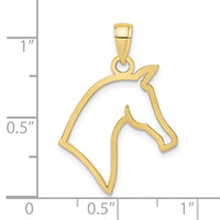 10K Cut-Out Horse Head Profile Charm