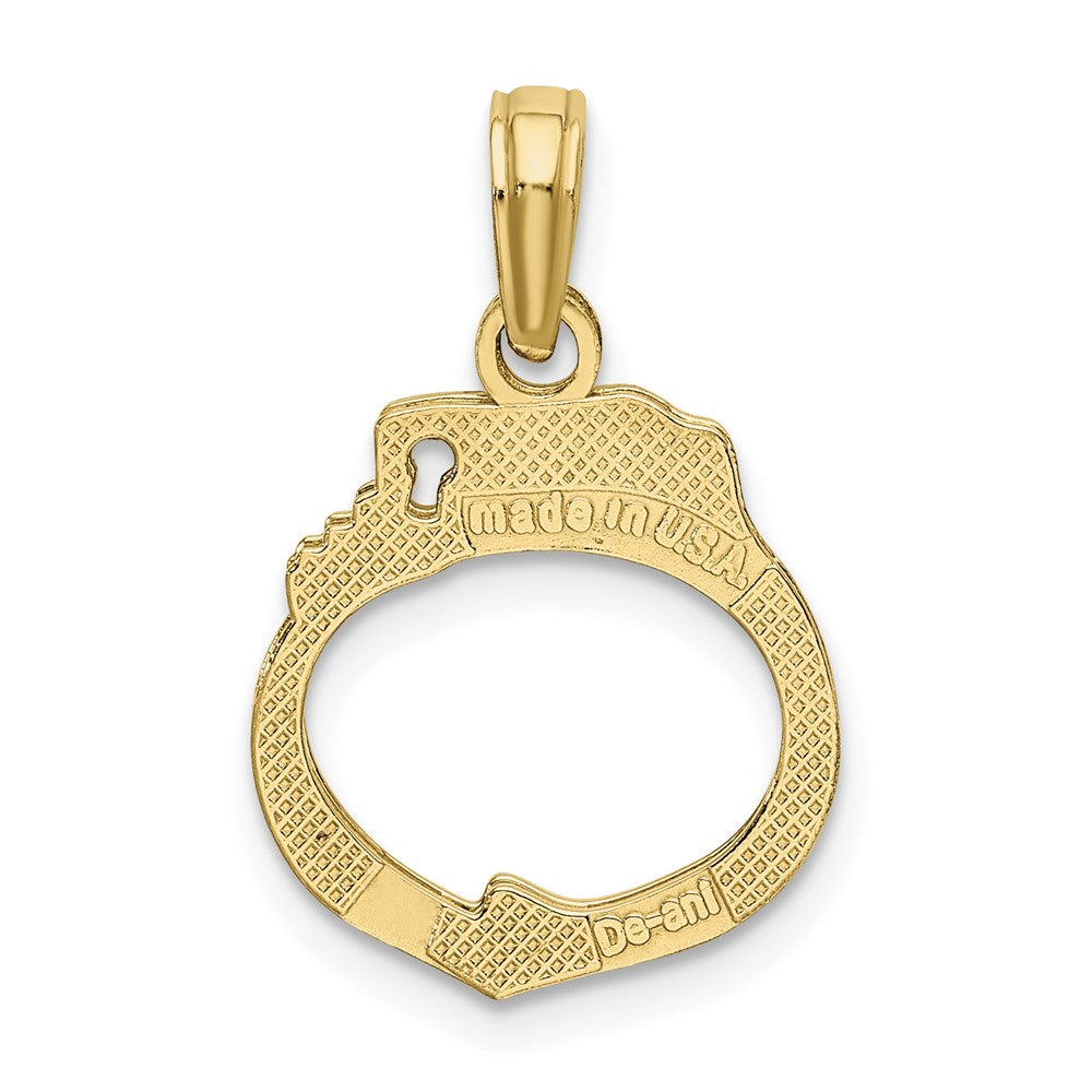 10K Moveable Handcuffs Charm
