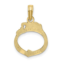 10K Moveable Handcuffs Charm