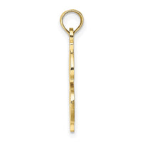 10K Textured Dollar Sign Charm