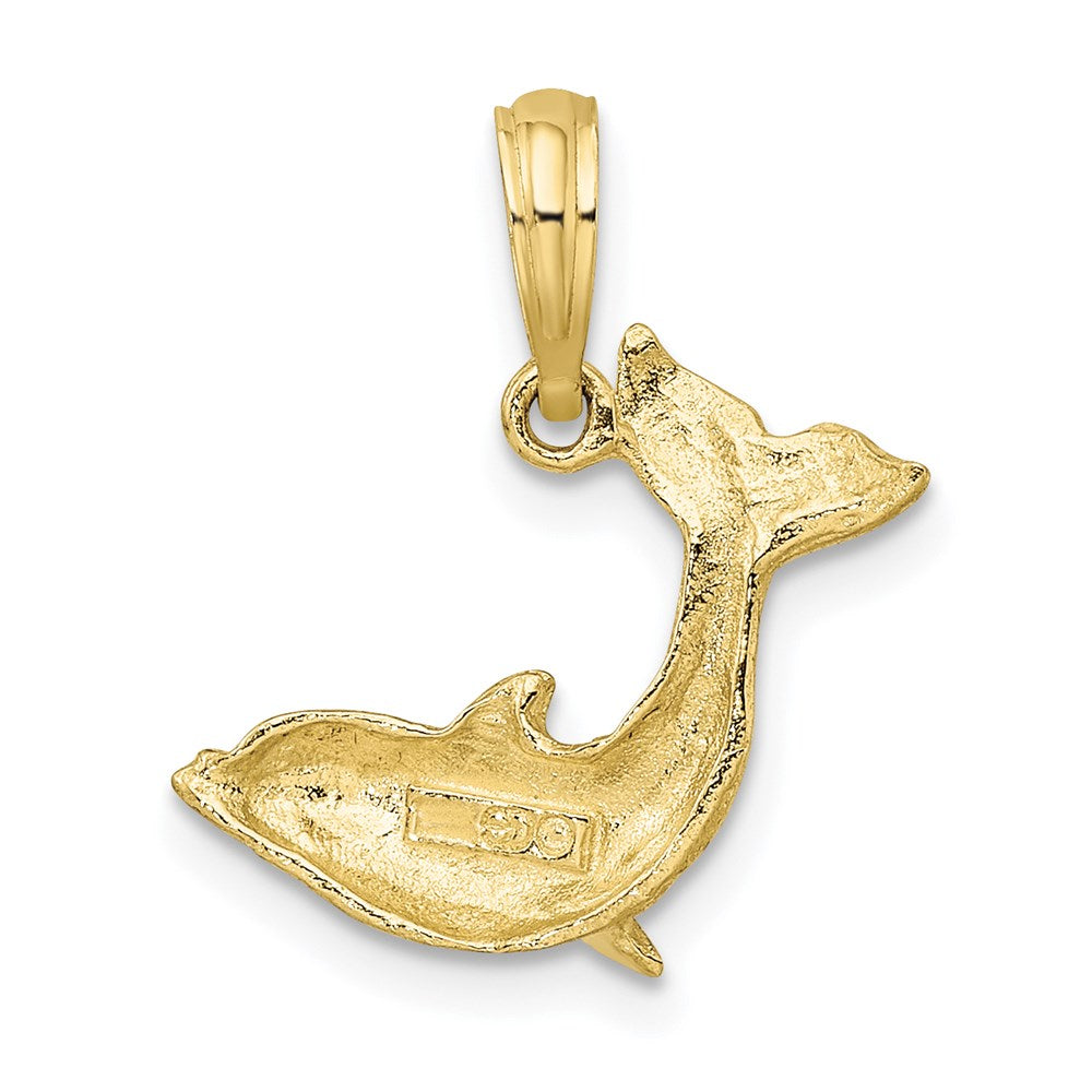 10K Textured Dolphin Jumping Charm 4