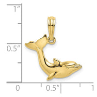 10K Textured Dolphin Jumping Charm 3