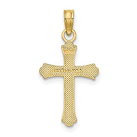 10K Polished Cross Charm
