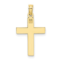 10K D/C Block Cross  Charm