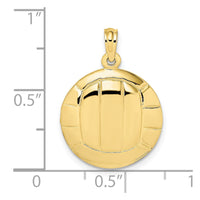10K Polished VolleyBall Charm