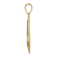 Leslie's 10K Two-tone Polished and Satin Pendant
