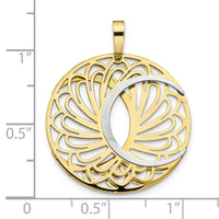 Leslie's 10K Two-tone Polished and Satin Pendant