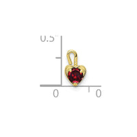10ky January Synthetic Birthstone Heart Charm