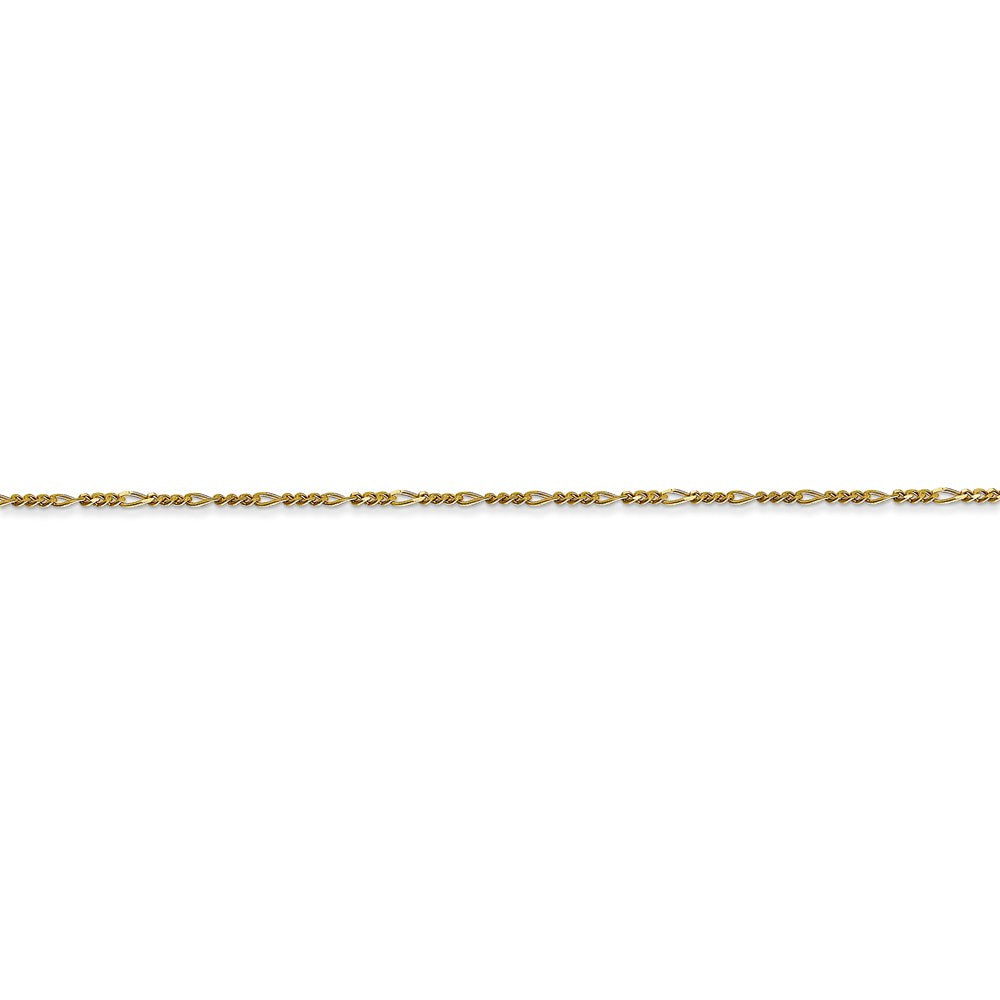 10k 1.25mm Flat Figaro Pendant Chain