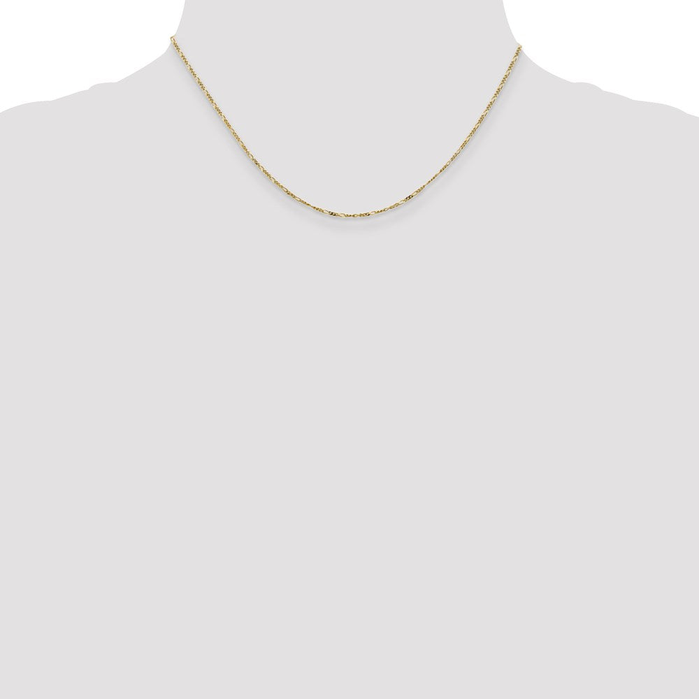 10k 1.25mm Flat Figaro Pendant Chain