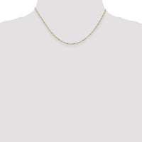 10k 1.25mm Flat Figaro Pendant Chain