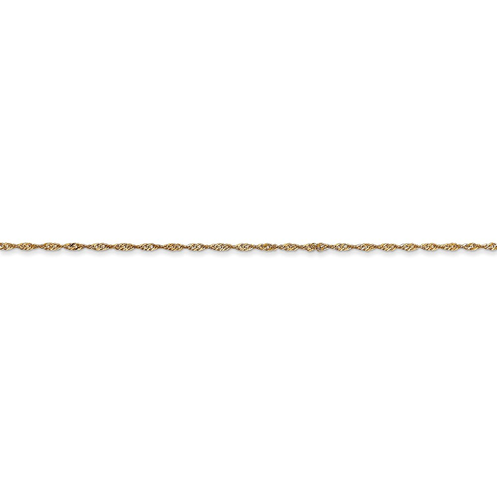 14k 1mm Carded Singapore Chain