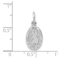 10K White Gold St. Christopher Medal