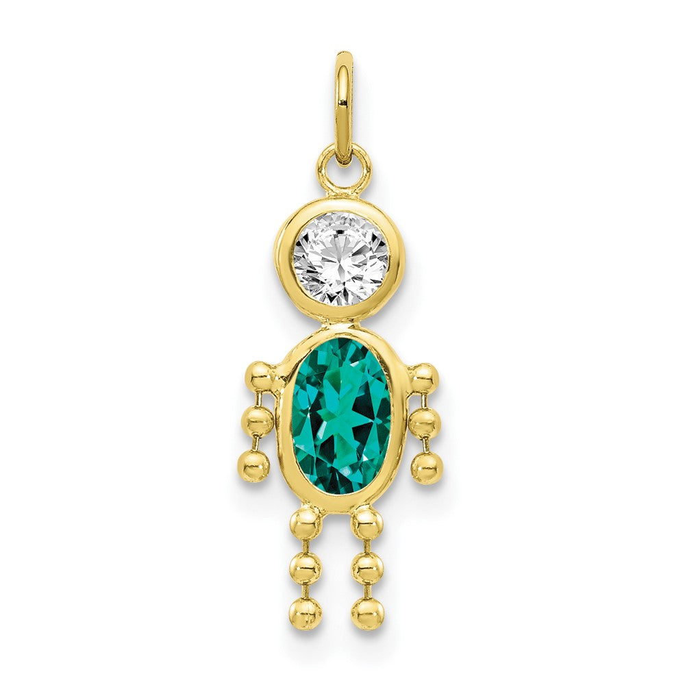 10k December Boy Birthstone Charm
