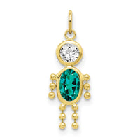 10k December Boy Birthstone Charm