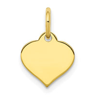 10k .018 Gauge Heart Disc Charm