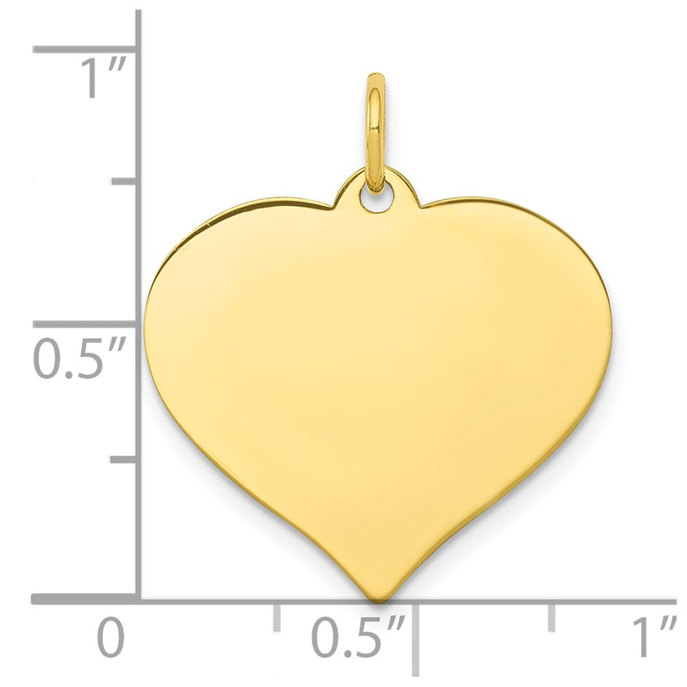 10k .013 Gauge Heart Disc Charm