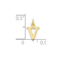 10ky Cutout Letter V Initial Charm