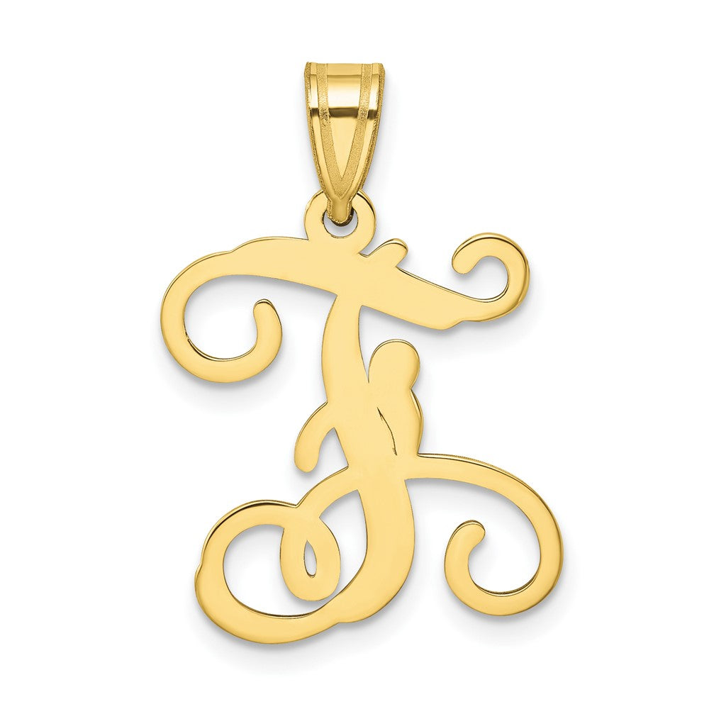 10KY Initial Letter F Pendant
