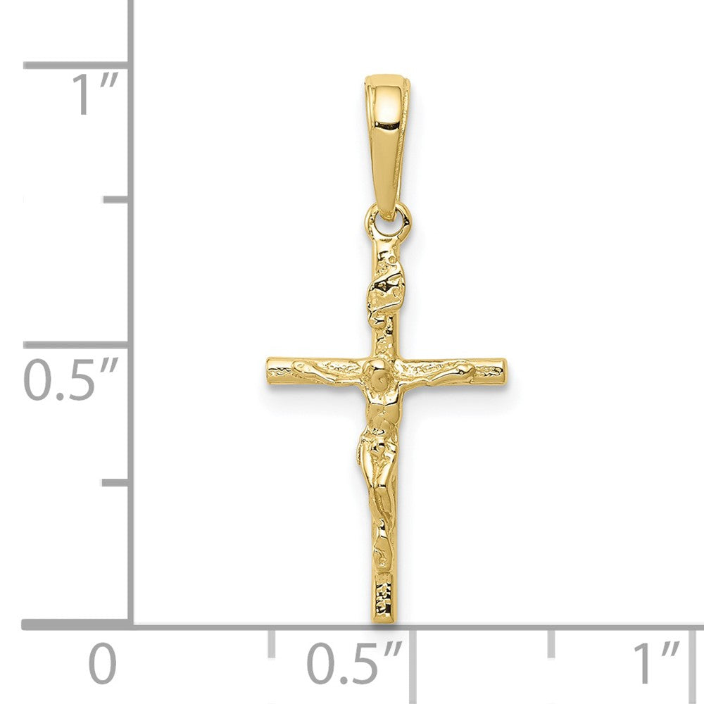 10K INRI Hollow Crucifix Pendant