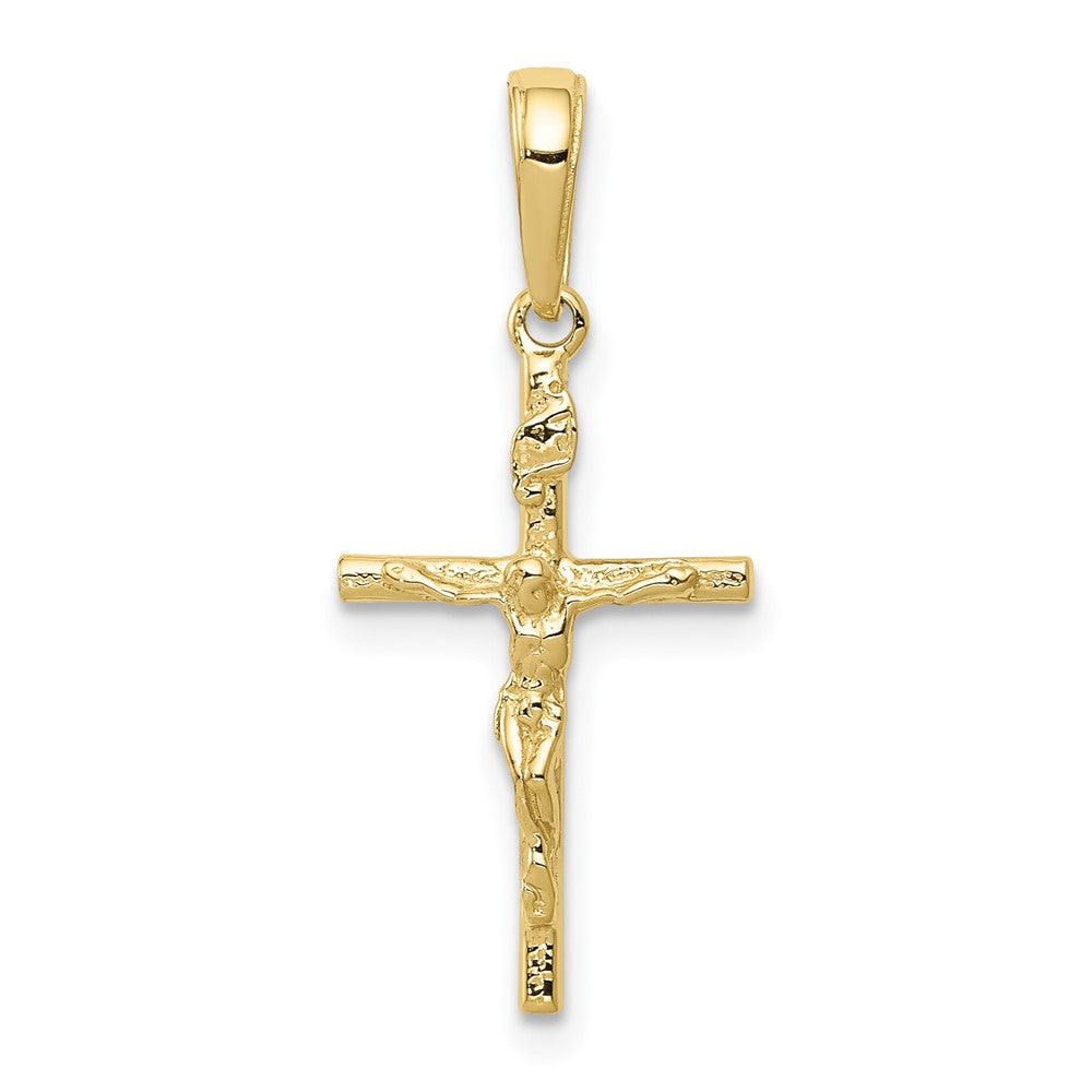 10K INRI Hollow Crucifix Pendant