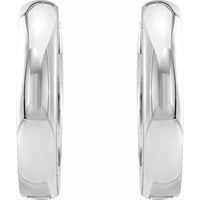 Sterling Silver 12 mm Hinged Huggie Hoop Earrings