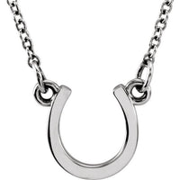Sterling Silver Horseshoe 16-18" Necklace