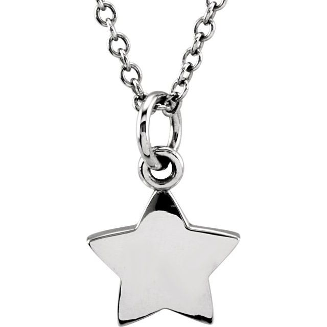 Sterling Silver Star 16-18" Necklace