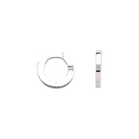 14K White .07 CTW Diamond Hoop Earrings 1