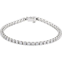14K White 3 3/8 CTW Diamond Line 7" Bracelet 1