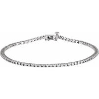 14K White 7/8 CTW Diamond Line 7 1/4" Bracelet 1