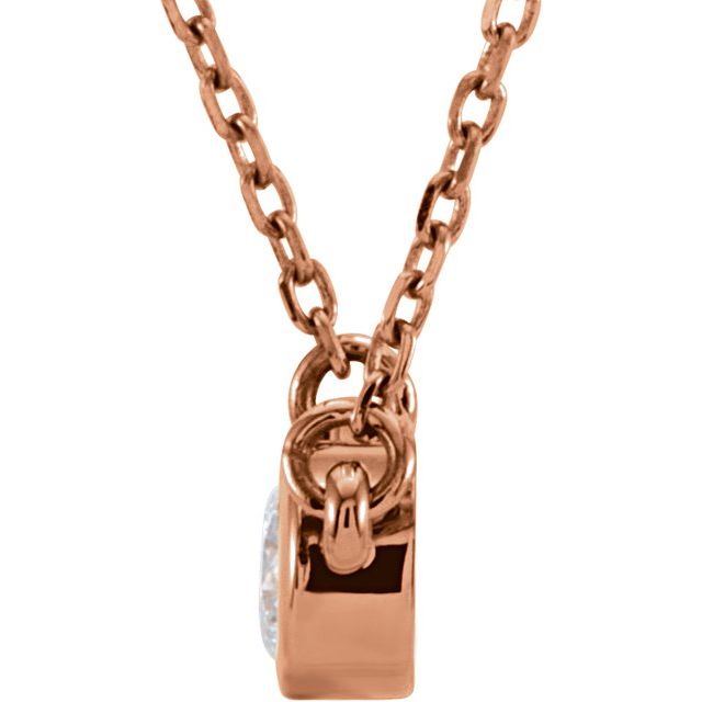 14K Rose 1/4 CTW Diamond 18" Necklace 2