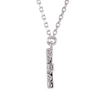 14K White Gold 1/8 CTW Natural Diamond Initial E 16" Necklace