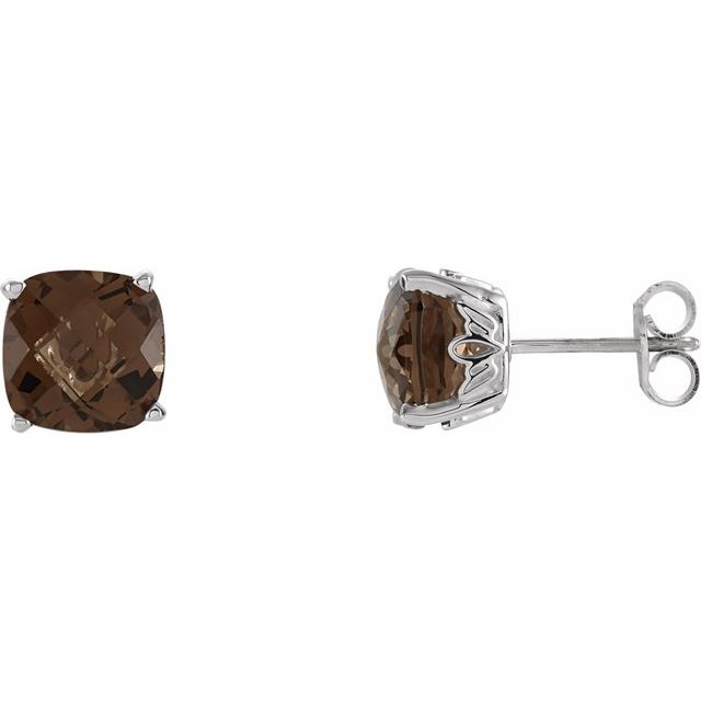 Sterling Silver Smoky Quartz Earrings 1